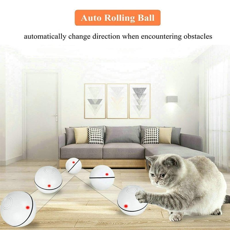 Cat Smart Jumping Ball USB Electric Pet Toys Magic Roller Ball Cat LED Rolling Flash Ball Automatic Rotating Toy For Pet Kids-4